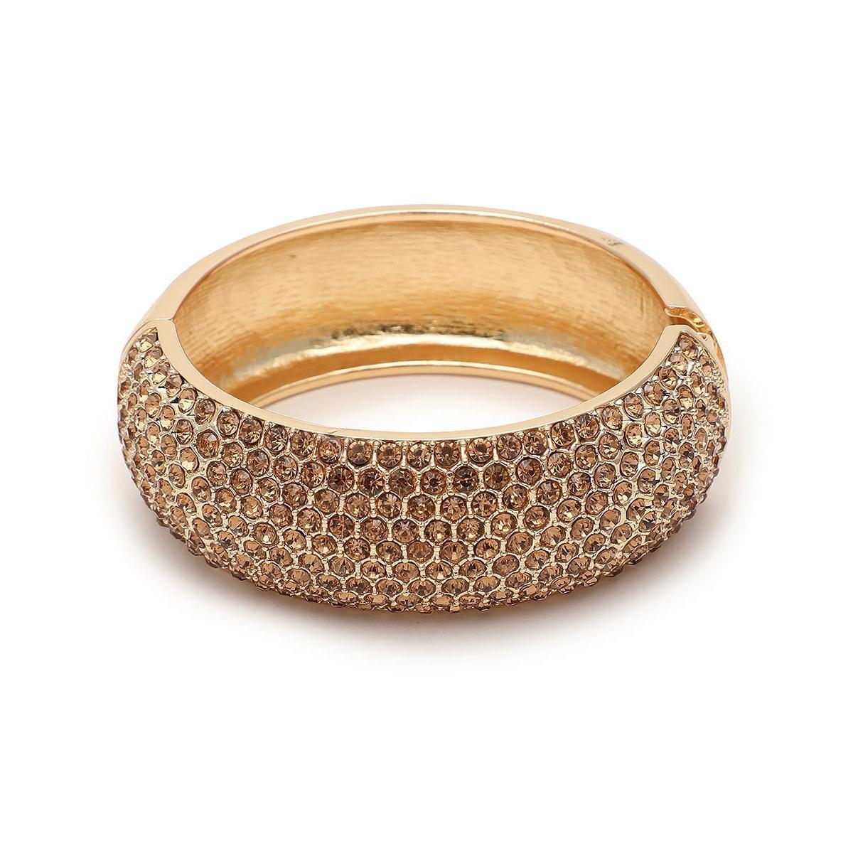 Sohi Womens Gold Embellished Statement Bracelet Product Image