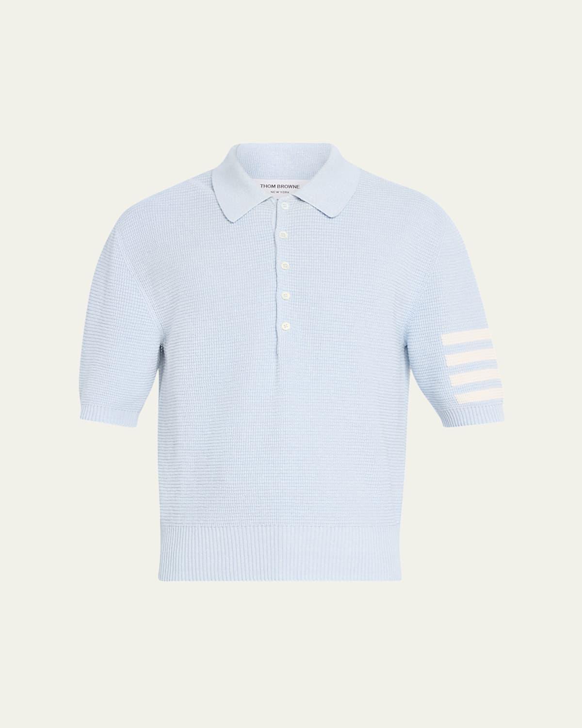 Mens 4-Bar Textured Stitch Polo Shirt Product Image