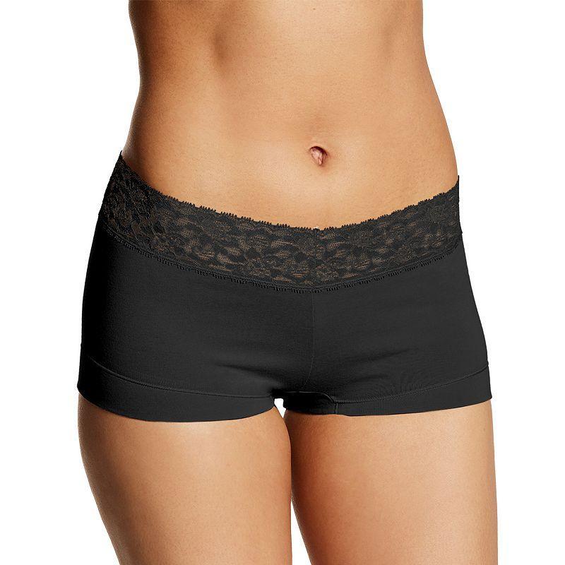 Maidenform Dream Cotton Lace-Trim Boyshort Underwear 40859, Womens Product Image