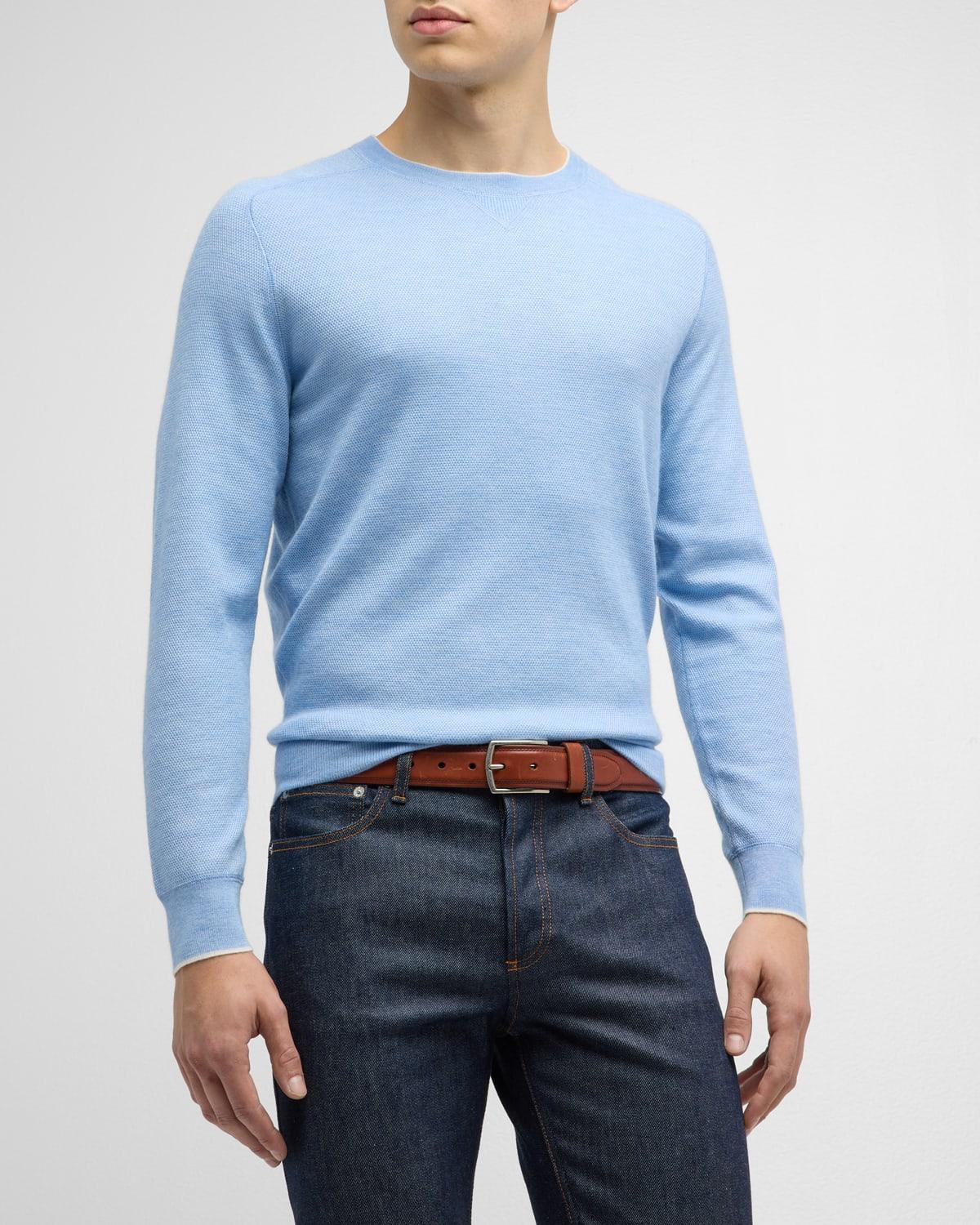 Mens Voyager Cashmere-Silk Crewneck Sweater Product Image