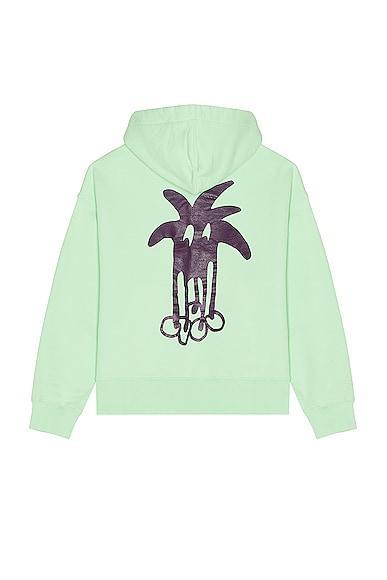 Palm Angels Douby Classic Hoodie in Light Green & Purple - Green. Size L (also in M, S, XL/1X). Product Image