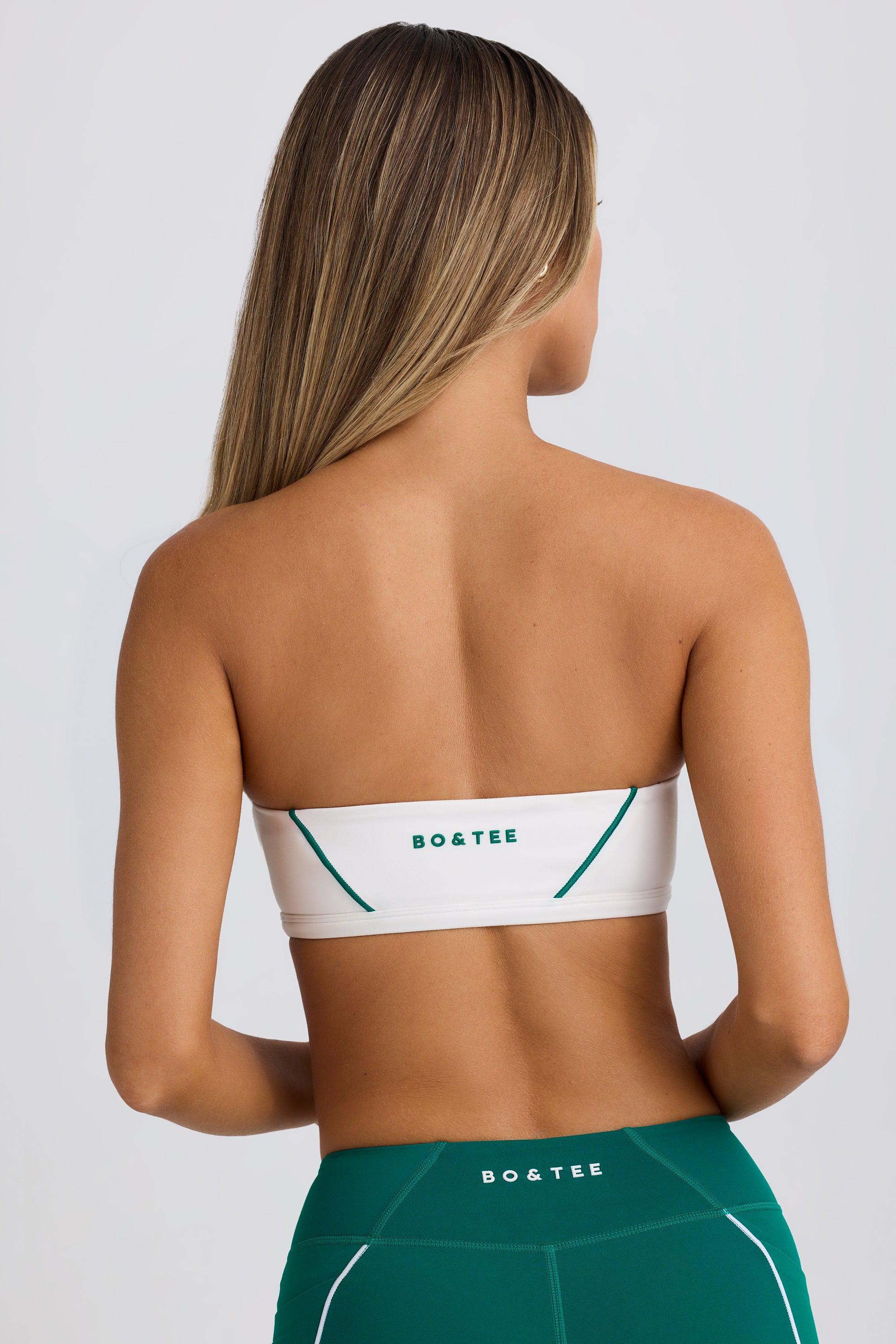 Soft Active Bandeau Sports Bra in White Product Image