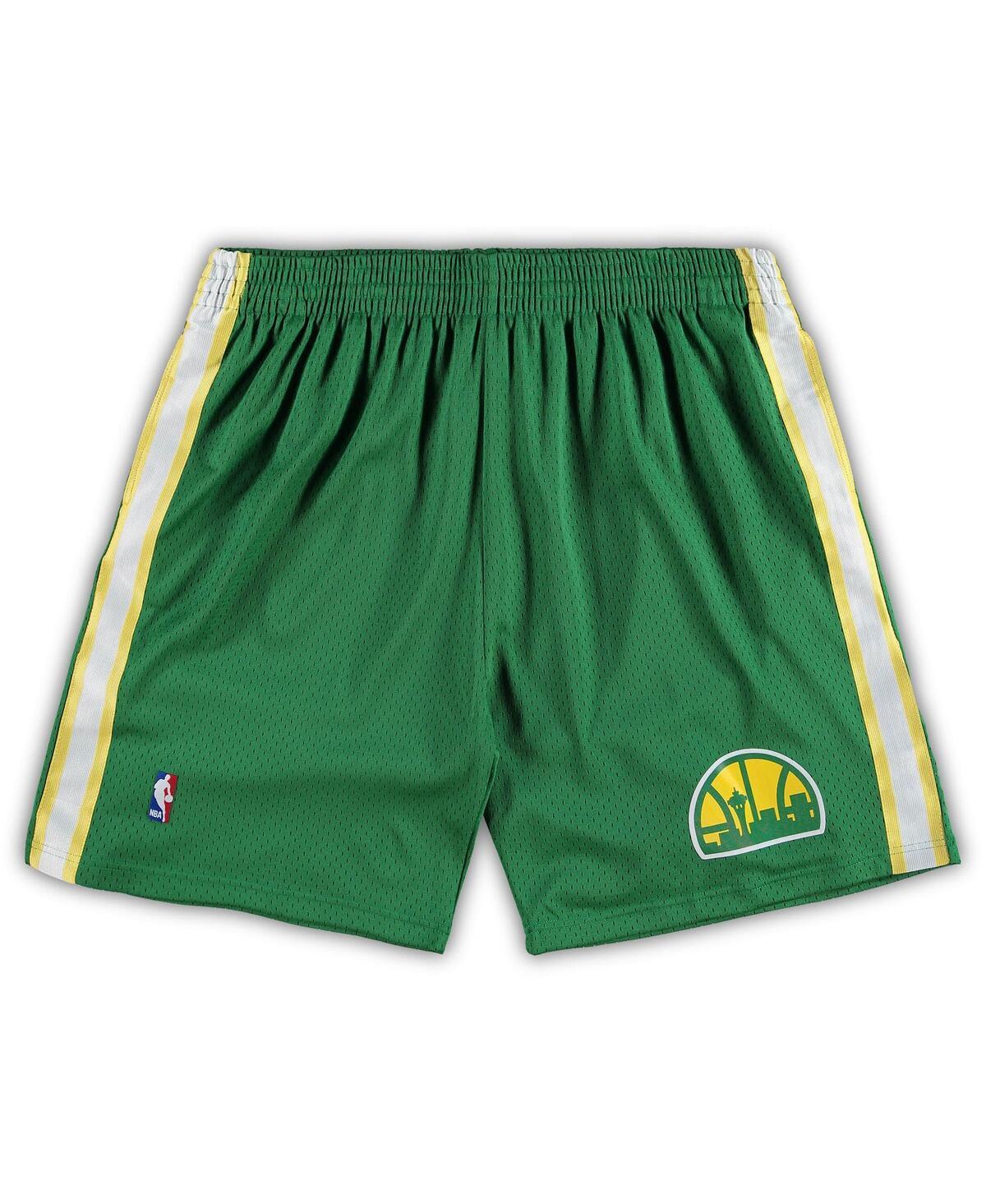 Mens Mitchell & Ness Kelly Seattle SuperSonics Big & Tall Hardwood Classics Team Swingman Shorts Product Image