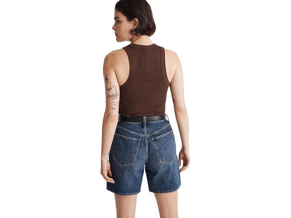 Madewell Supima(r) Rib Cutaway Tank (Dark Coffee) Women's Clothing Product Image