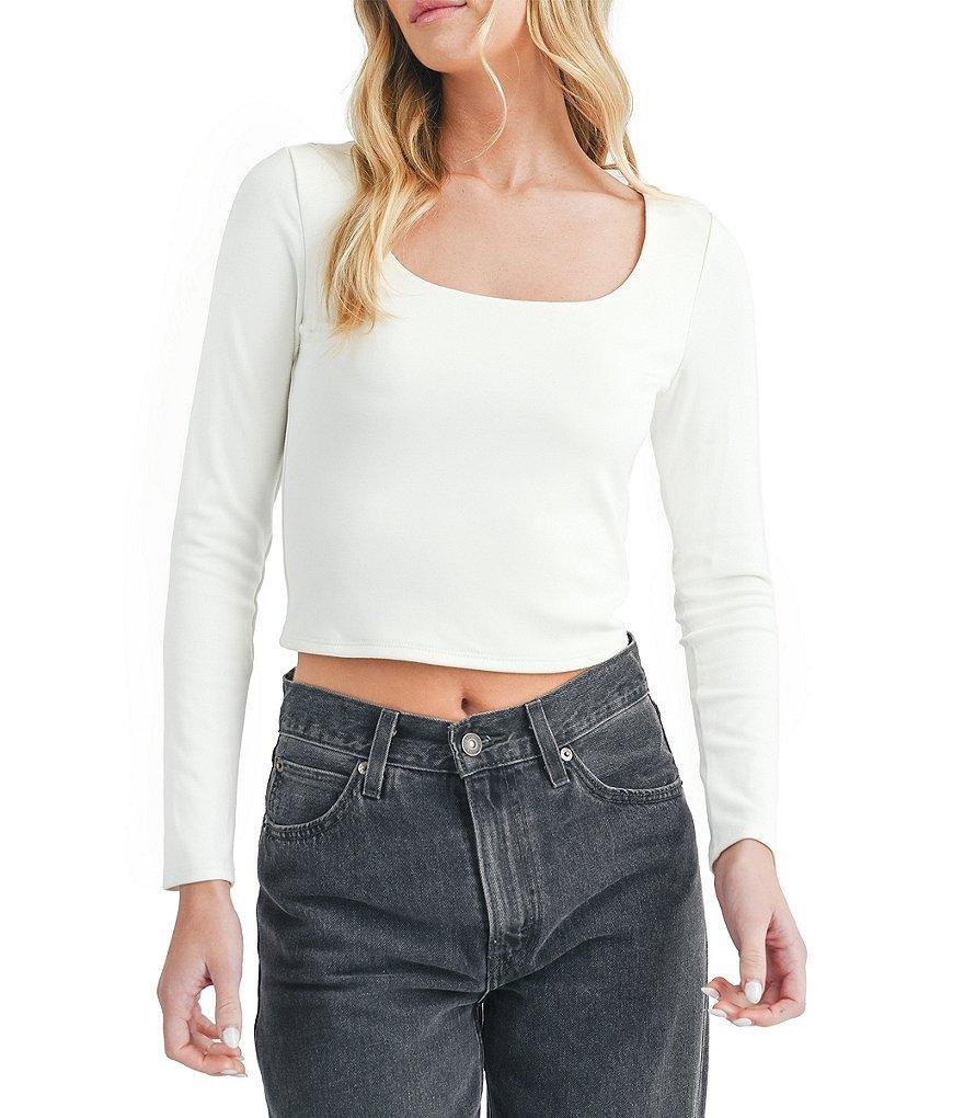 Sage The Label Knit Scoop Neck Long Sleeve Top product image