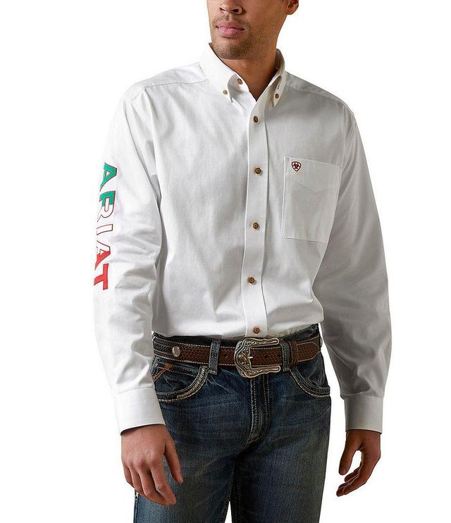 Ariat Classic Fit Team Logo Long Sleeve Twill Shirt Product Image