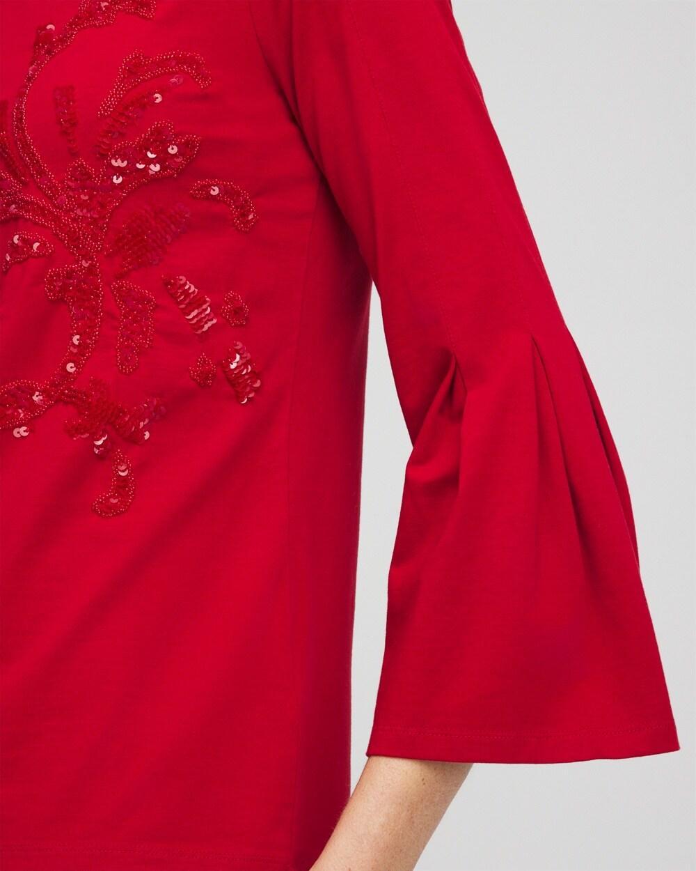 Embellished Flute Sleeve Tee Product Image