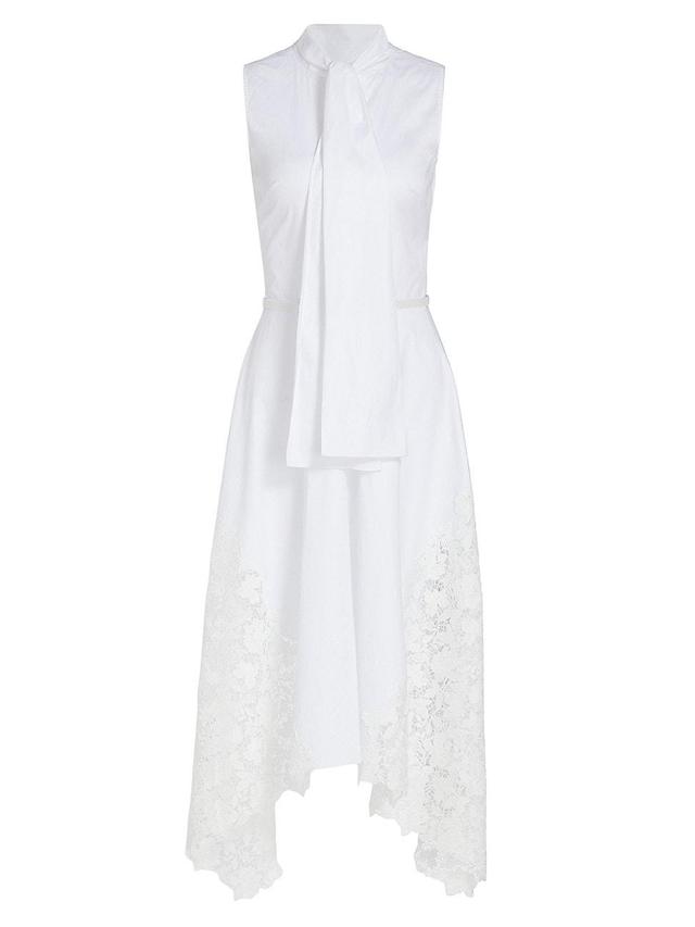 Womens Gardenia Lace Draped Shirtdress Product Image