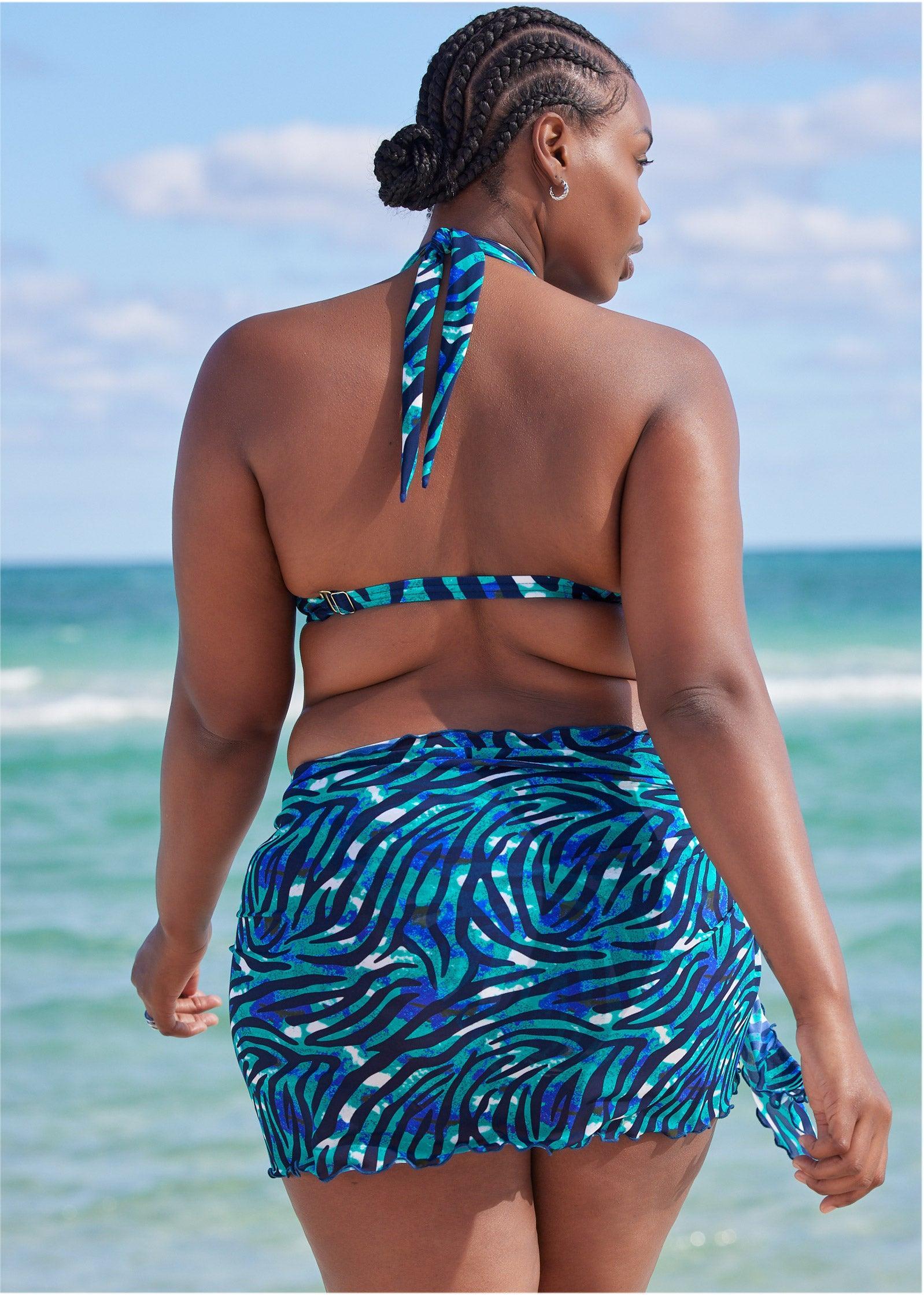 Mesh Wrap Skirt - Sea Bliss Product Image