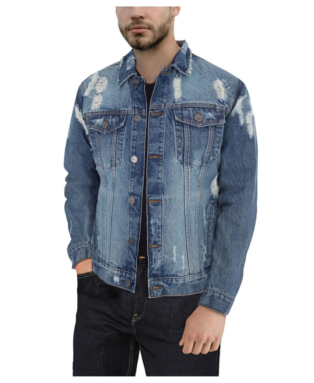 Mens Slim Washed Denim Jacket Product Image