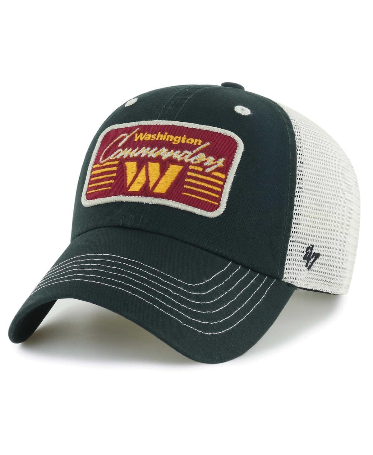 Mens 47 Brand Black Distressed Washington Commanders Five Point Trucker Clean Up Adjustable Hat - Black Product Image