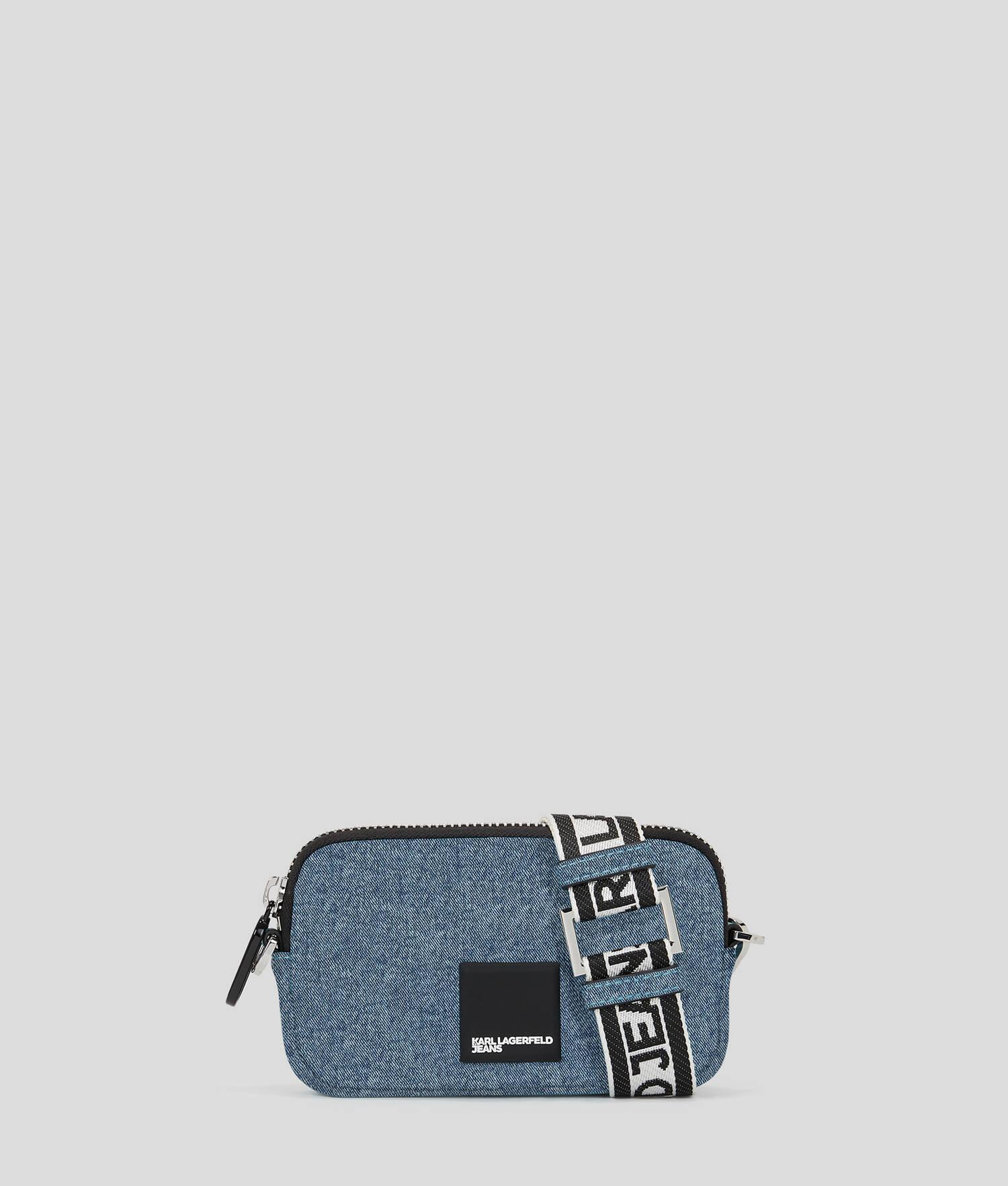 KLJ BOX LOGO DENIM MINI CROSSBODY BAG Product Image