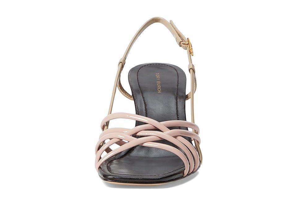 Tory Burch 75 mm Multi Strap Wedge Sandals (Pink Brick/Taupe Storm/Coco) Women's Sandals Product Image