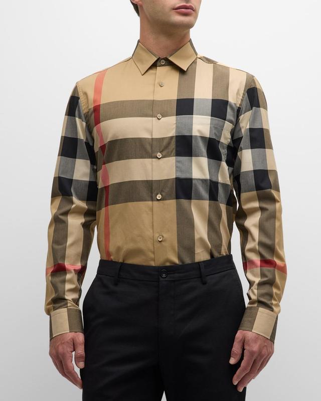 burberry Summerton Heritage Check Cotton Button-Up Shirt Product Image