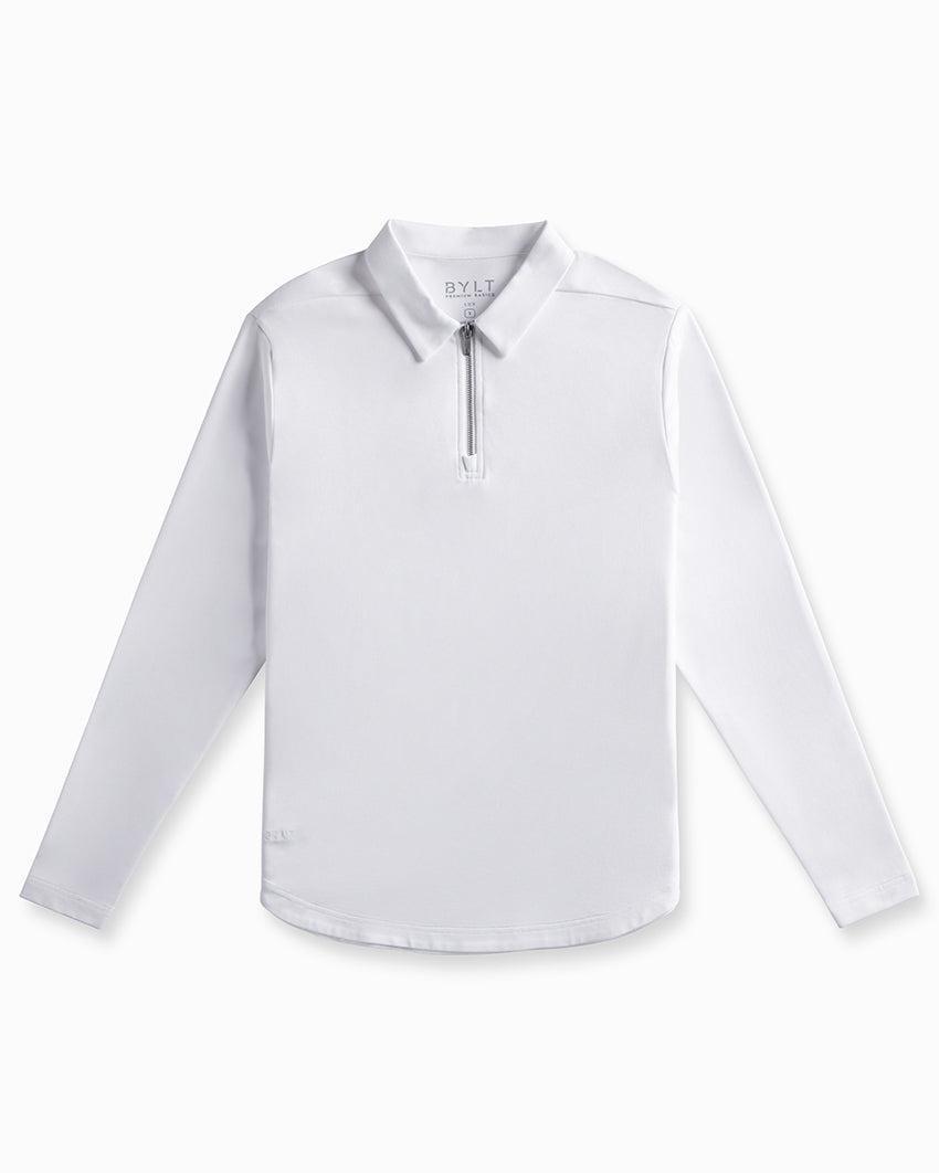 LUX Long Sleeve Zip Polo Product Image