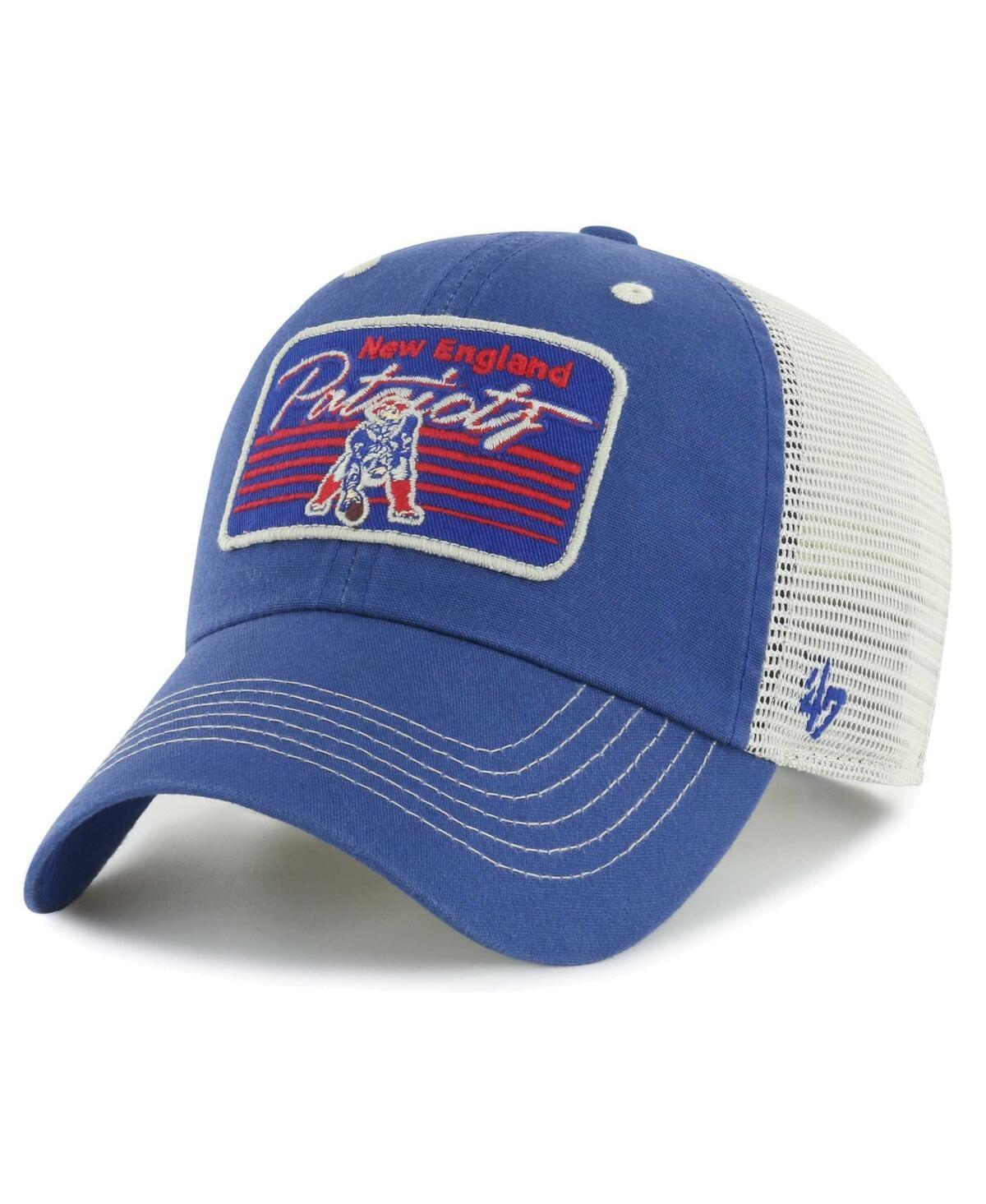 Mens 47 Brand Royal New England Patriots Legacy Five Point Trucker Clean Up Adjustable Hat - Royal Product Image