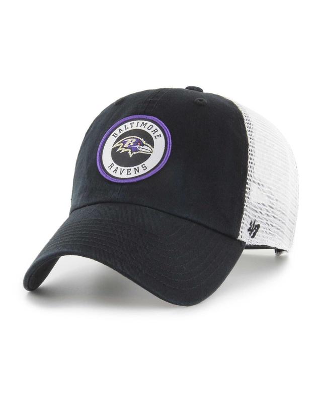 Mens 47 /White Baltimore Ravens Highline Clean Up Trucker Snapback Hat Product Image