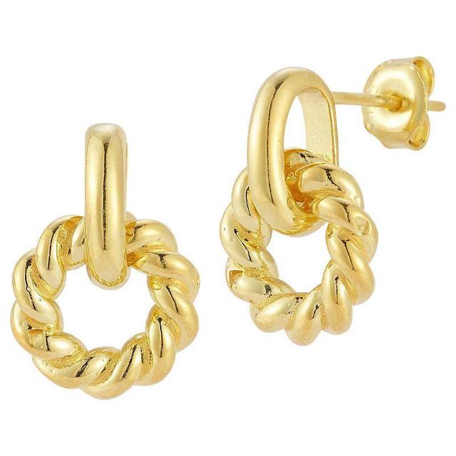 Sunkissed Sterling Twist Link Drop Earrings, Womens, Gold Tone Product Image