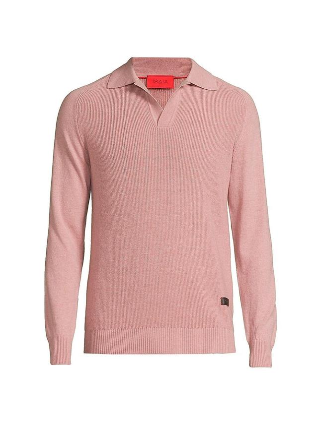 Mens Cashmere Polo Sweater Product Image