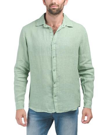 Long Sleeve Linen Shirt for Men Product Image