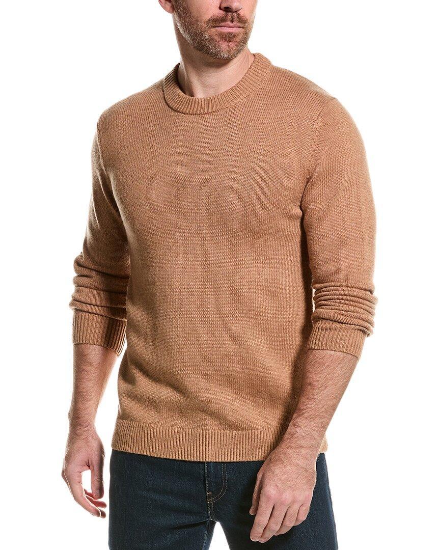 REISS Avons Chunky Wool-blend Crewneck Sweater In Brown Product Image