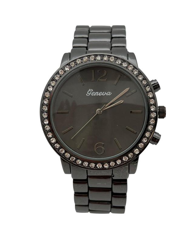 Olivia Pratt Two Tone Rhinestones Three Dial Bezel Women Watch - Gray Product Image