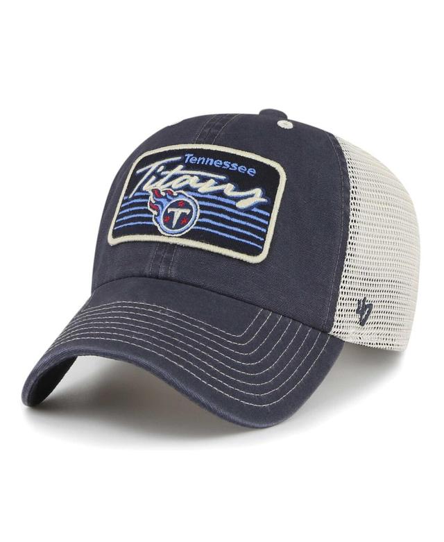 Mens 47 Brand Navy Distressed Tennessee Titans Five Point Trucker Clean Up Adjustable Hat - Navy Product Image