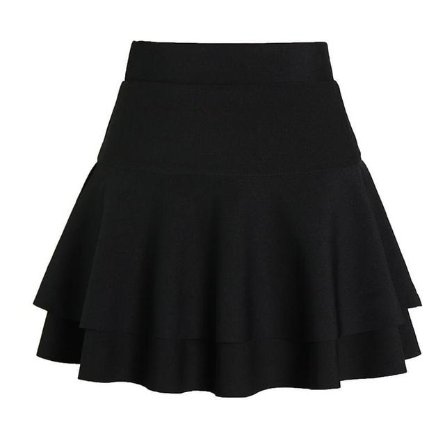 High Waist Tiered Mini A-Line Skirt Product Image