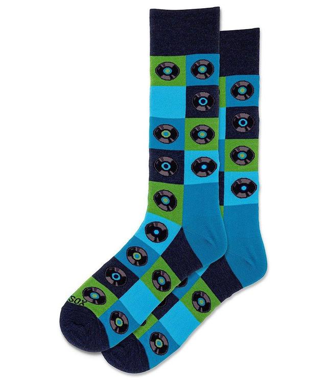 Hot Sox Record Grid Crew Socks Product Image