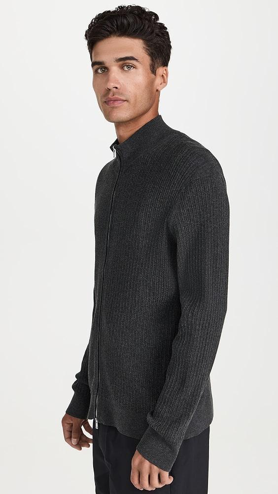 Theory Riland FZ Cable Sweater in Light Bilen | Shopbop Product Image