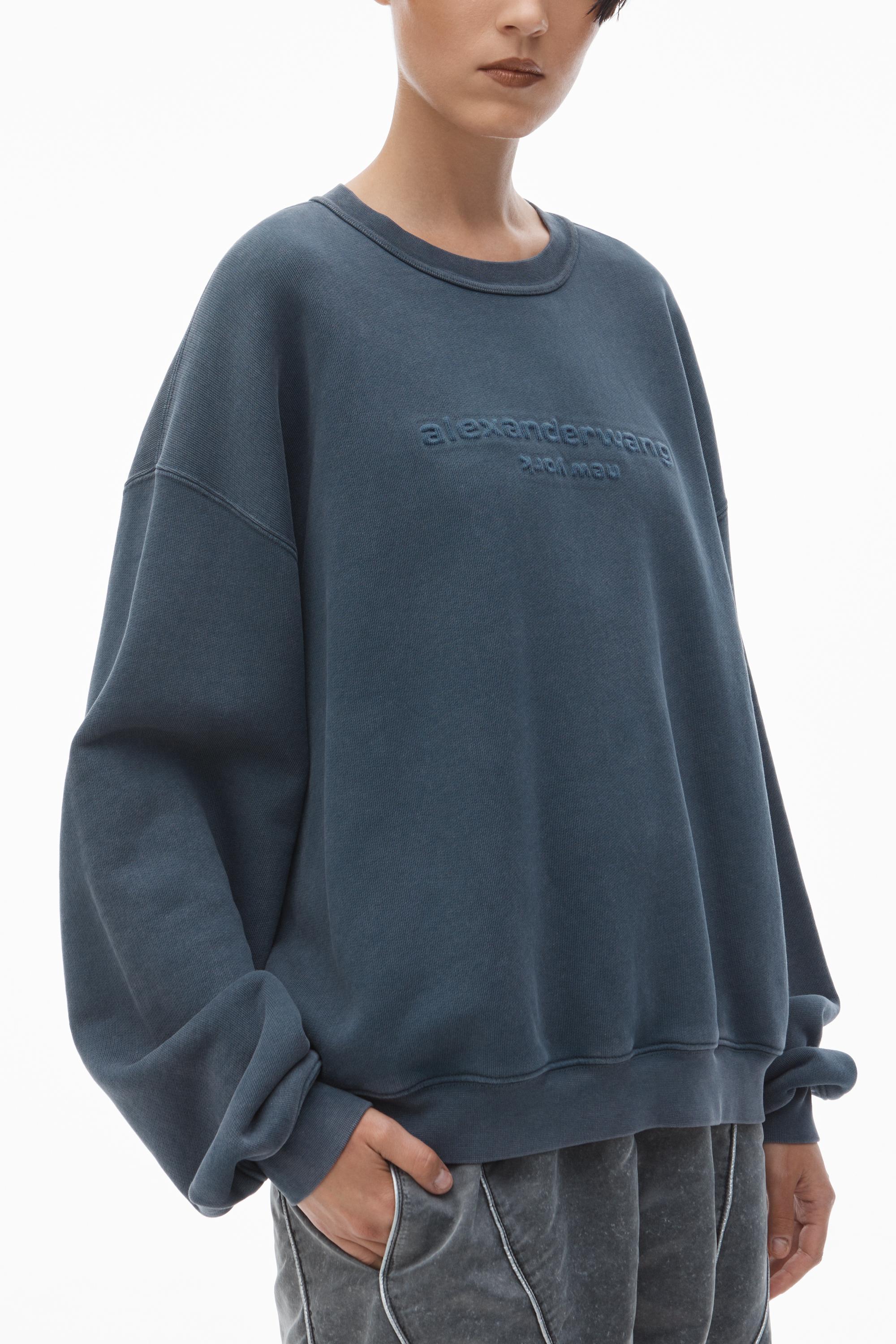 Logo-embossed Sweatshirt In Cotton Product Image