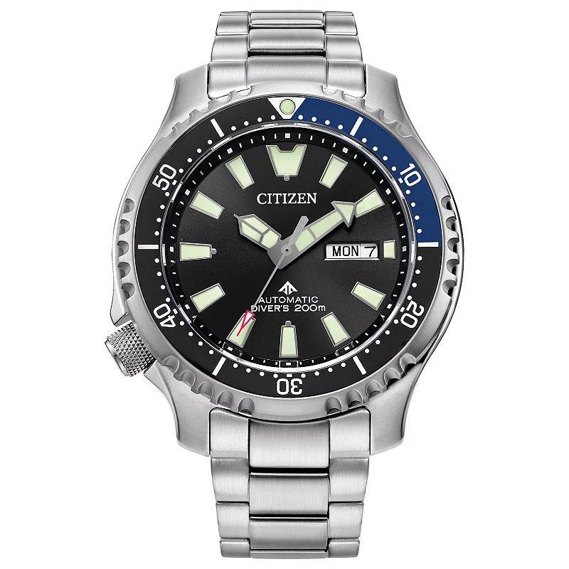 Citizen Mens Promaster Dive Automatic Stainless Steel Black Dial Bracelet Dive Watch Product Image