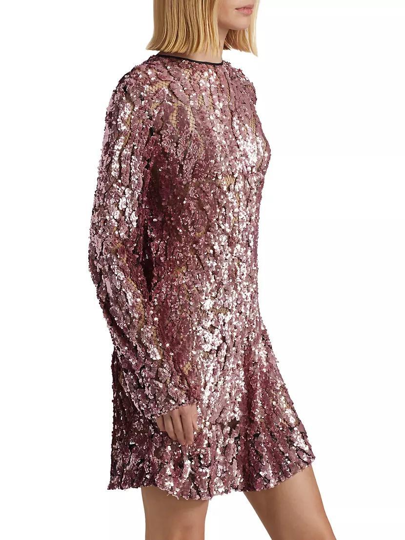 Sequin Embellished Shift Minidress Product Image