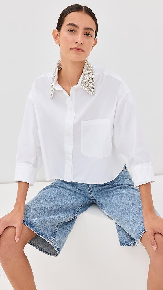 TWP Soon to be Ex Shirt with Crystal Collar | Shopbop Product Image