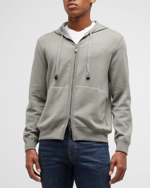 Mens Cotton-Cashmere Zip Hoodie Product Image