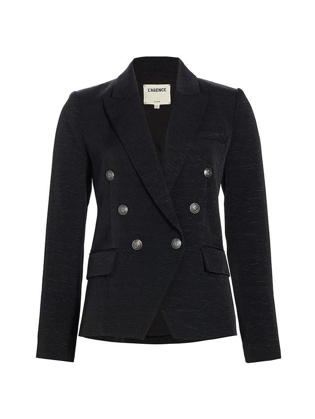 Womens Kenzie Cotton-Blend Double-Breasted Blazer Product Image