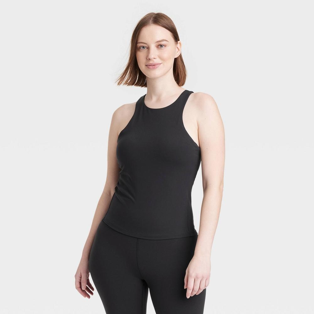 Womens Everyday Soft Racerback Tank Top - All In Motion Black XL Product Image