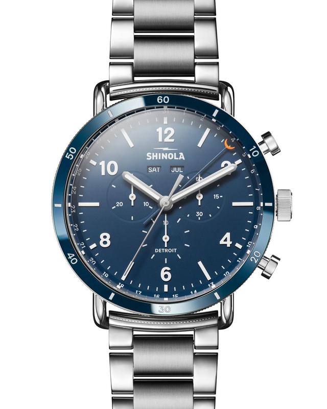 Mens Canfield Sport Stainless Steel Chronograph Bracelet Watch Product Image