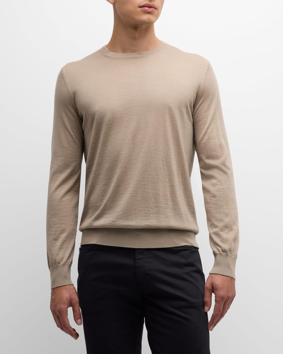 Mens Cashseta Cashmere and Silk Crewneck Sweater Product Image