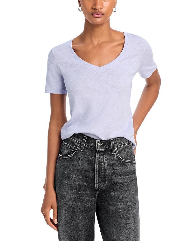 Womens Cotton Slub V-Neck Tee Product Image