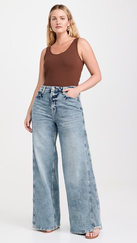 Good American Good Skate Step Insert Outseam Jeans | Shopbop Product Image