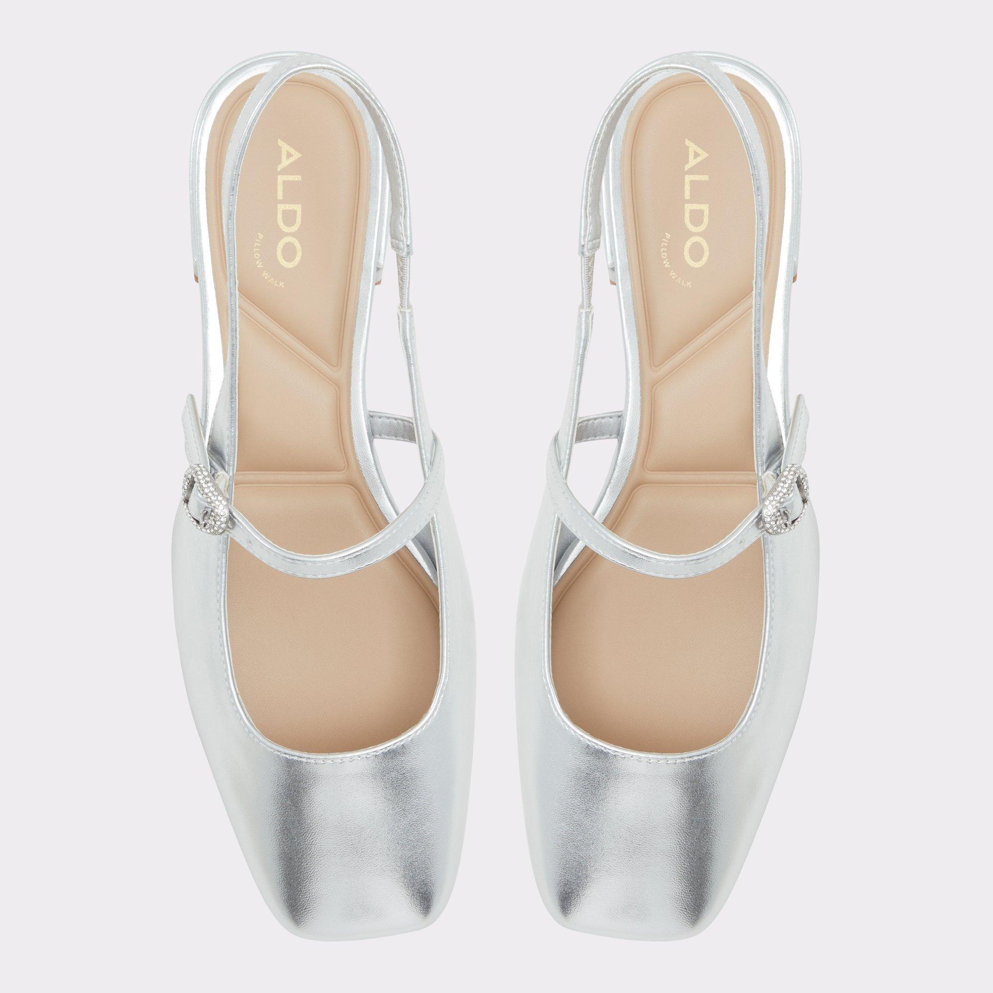 Huguette Silver Women's Slingbacks | ALDO US Product Image