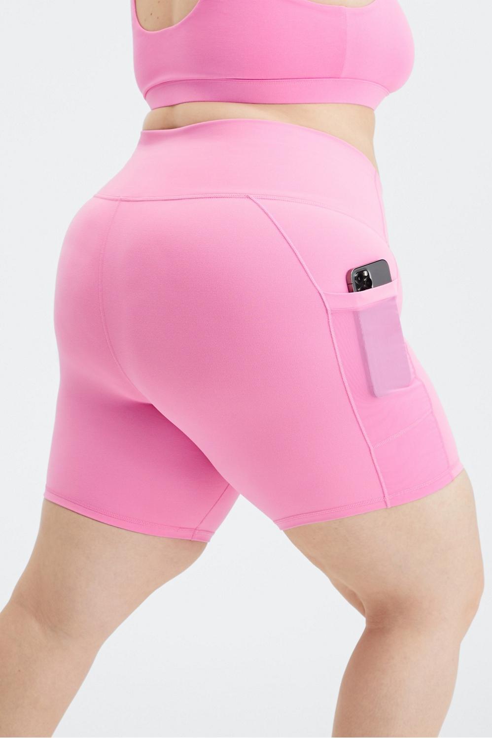 Fabletics On-The-Go High-Waisted 6 Short Womens pink Size M Product Image