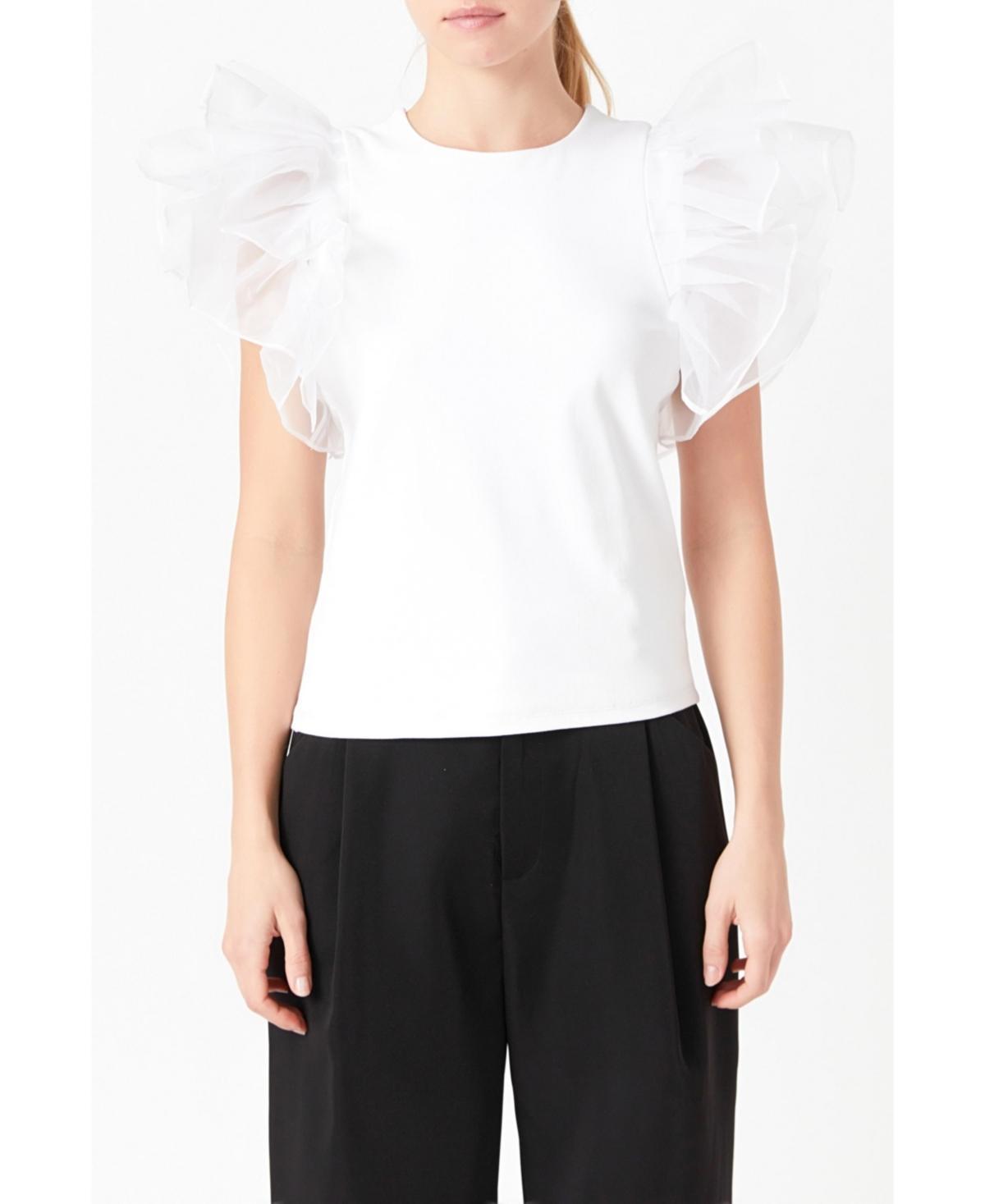 Womens Ruffle Top Product Image