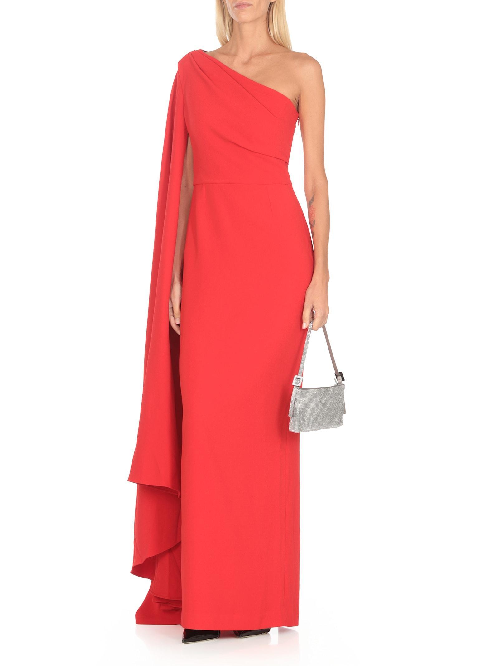 SOLACE LONDON Daria Gown In Red Product Image