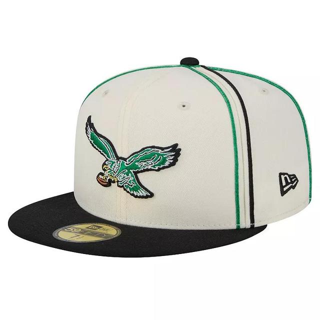 Mens New Era Cream Philadelphia Eagles Soutache 59FIFTY Fitted Hat Product Image