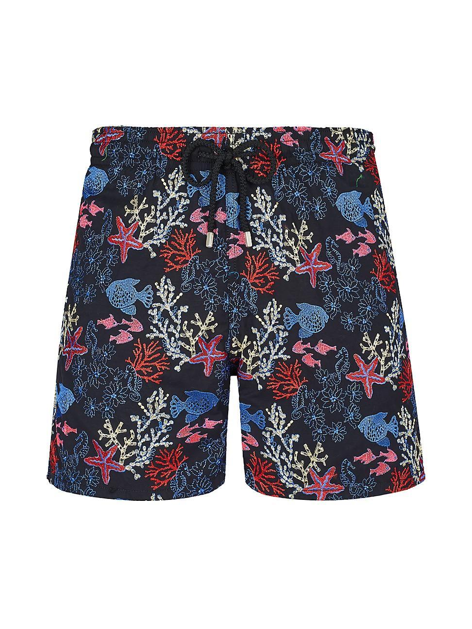 Mens Fonds Marins Embroidered Swim Shorts Product Image