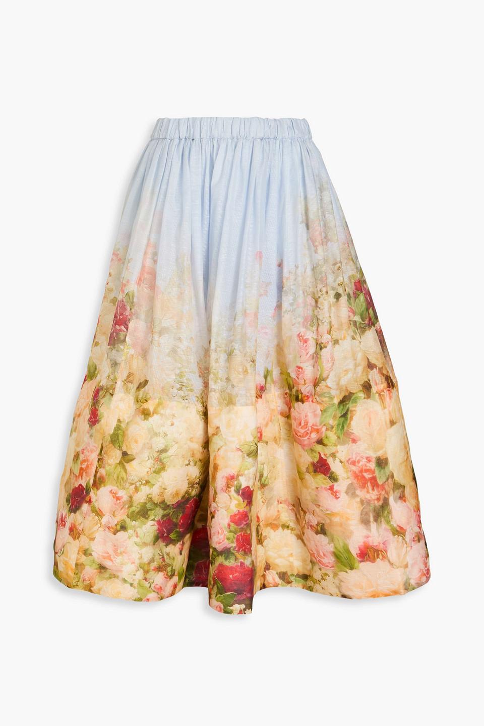 Rosy Garden Printed Midi Skirt Product Image