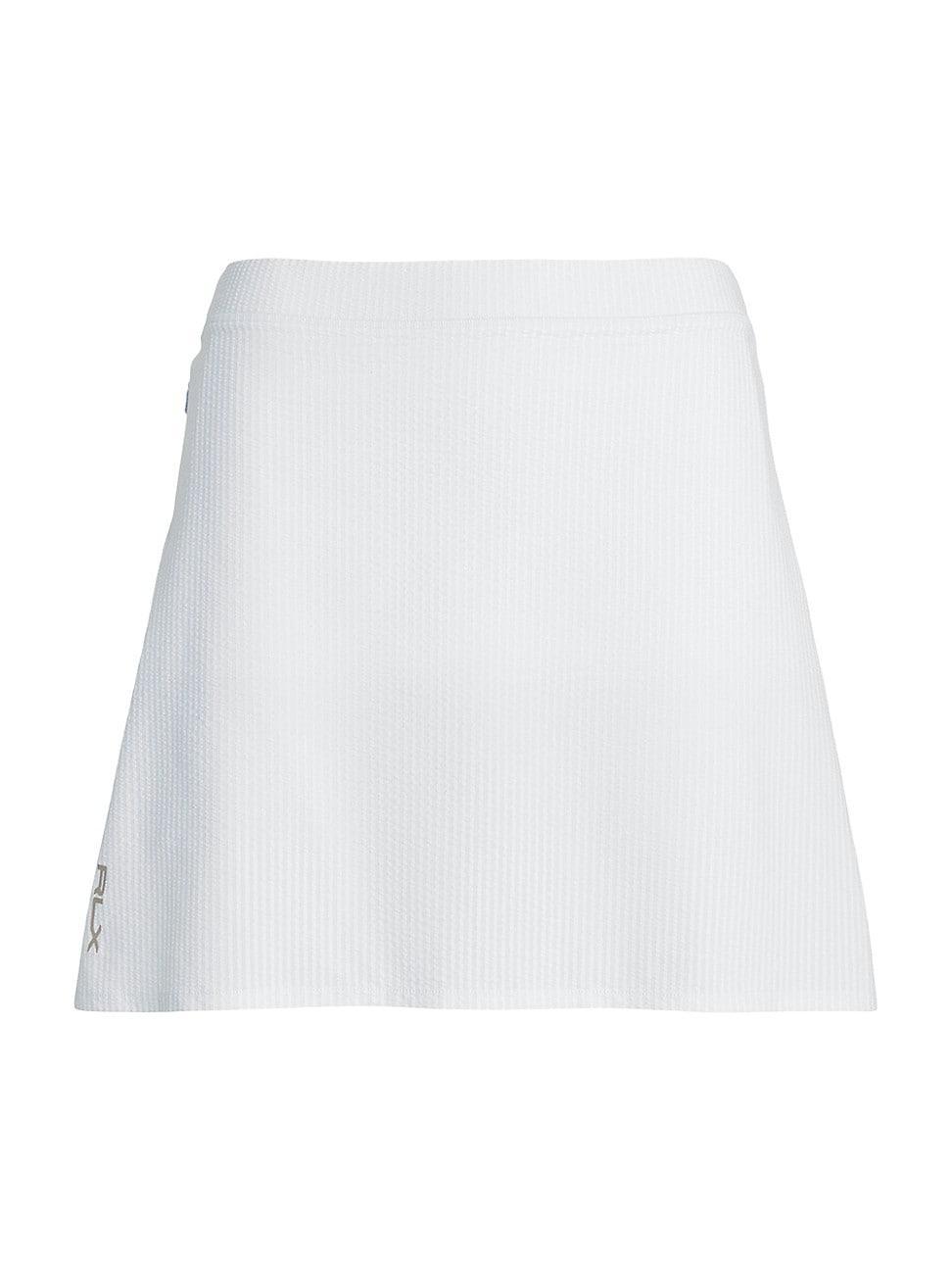 Womens Seersucker Pleated Miniskirt Product Image