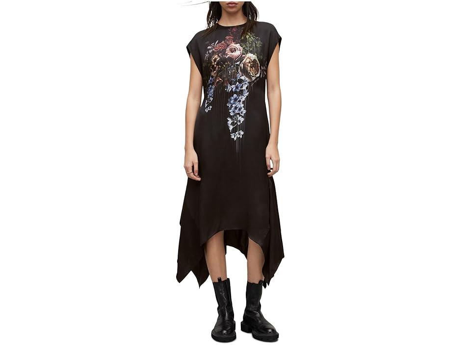 AllSaints Gian Sabrina Dress (Black) Women's Clothing Product Image